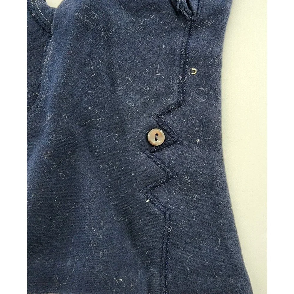 VTG Wear‎ Right Blue Wrist Length Cotton Gloves Made In Western Germany Size 6.5